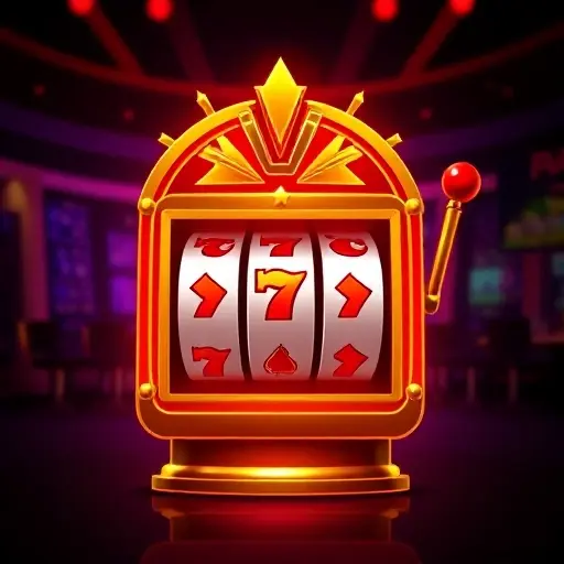 Colorful slot machine reels with symbols